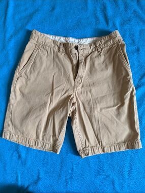 Men's Flat Front Khaki Chino Shorts
